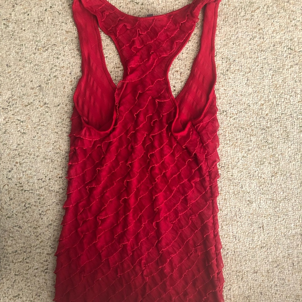 Red Ruffled Tank - Picture 3 of 3